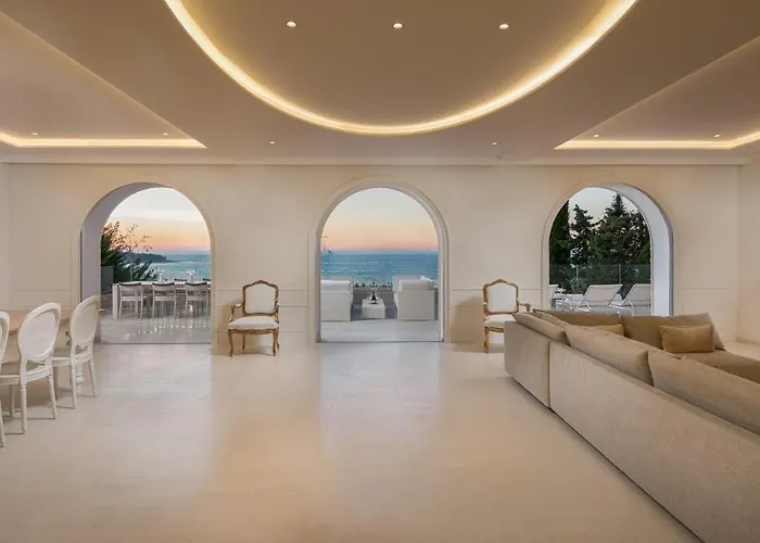 Villa Luxury Seafront Glamour With Private Pool, Sauna And Gym At The In Primosten